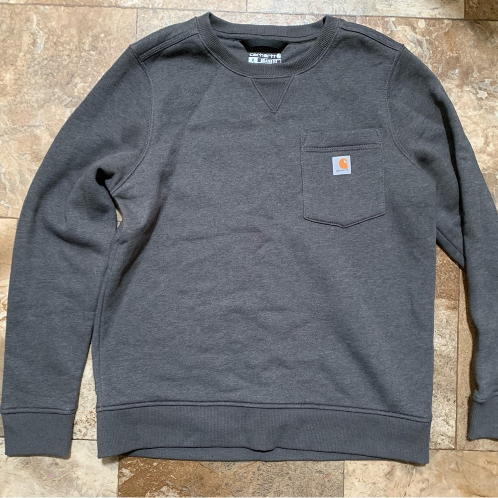 brand new carhart crewneck sweatshirt in charcoal grey-Medium